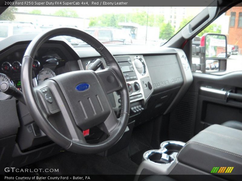 Red / Ebony Leather 2009 Ford F250 Super Duty FX4 SuperCab 4x4