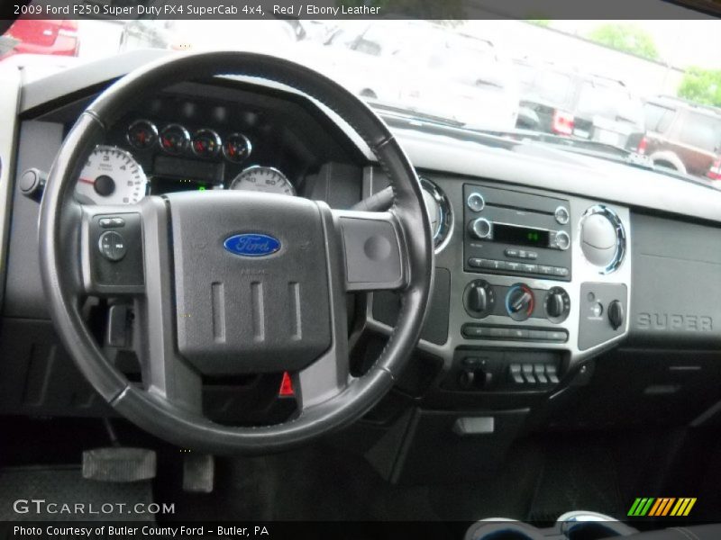 Red / Ebony Leather 2009 Ford F250 Super Duty FX4 SuperCab 4x4