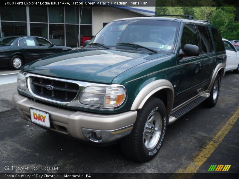 Tropic Green Metallic / Medium Prairie Tan 2000 Ford Explorer Eddie Bauer 4x4