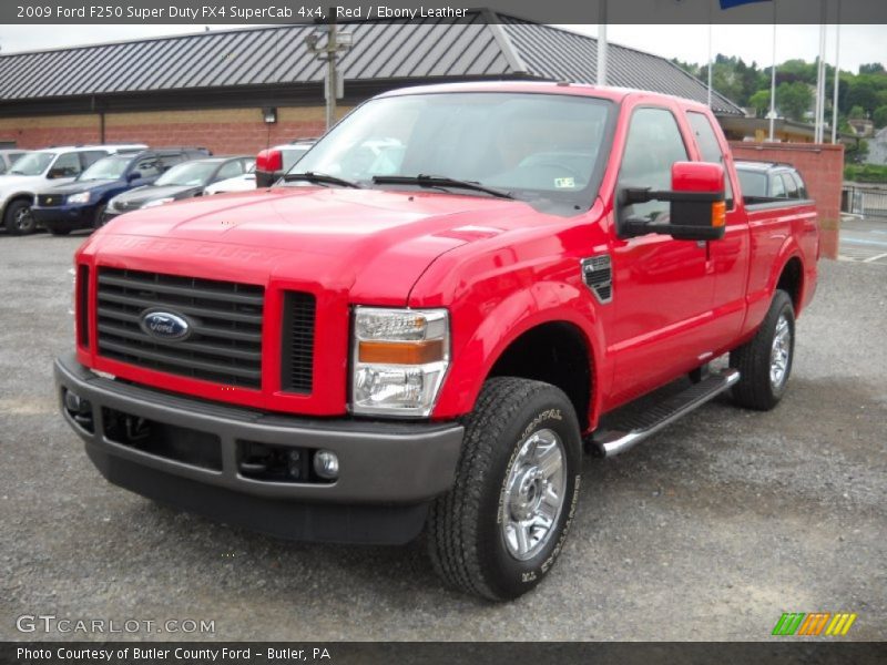 Red / Ebony Leather 2009 Ford F250 Super Duty FX4 SuperCab 4x4