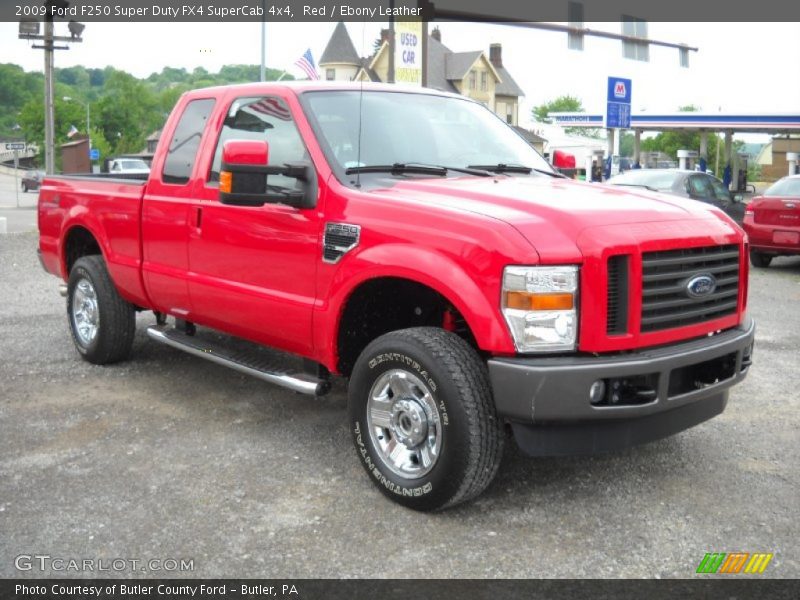 Red / Ebony Leather 2009 Ford F250 Super Duty FX4 SuperCab 4x4