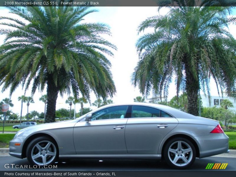 Pewter Metallic / Black 2008 Mercedes-Benz CLS 550