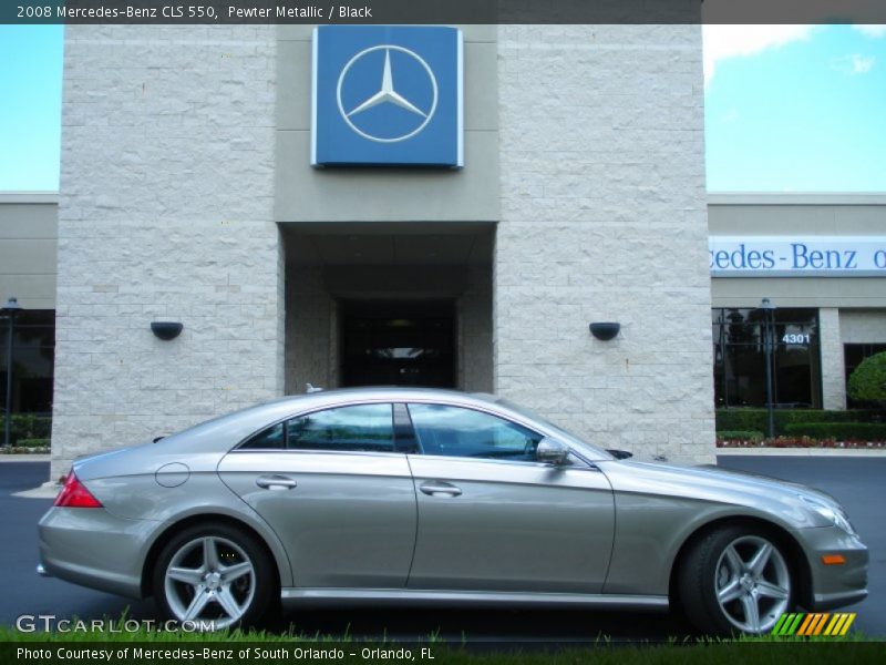 Pewter Metallic / Black 2008 Mercedes-Benz CLS 550