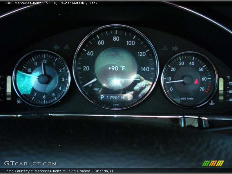 Pewter Metallic / Black 2008 Mercedes-Benz CLS 550