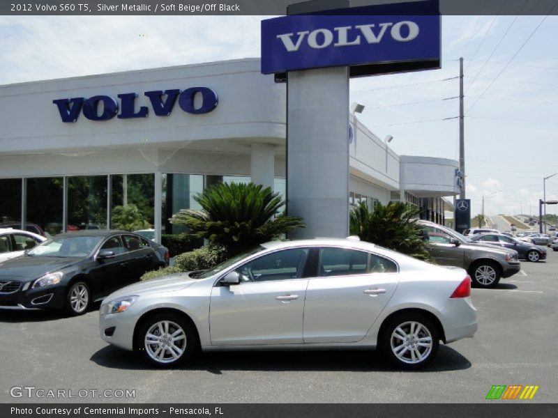 Silver Metallic / Soft Beige/Off Black 2012 Volvo S60 T5