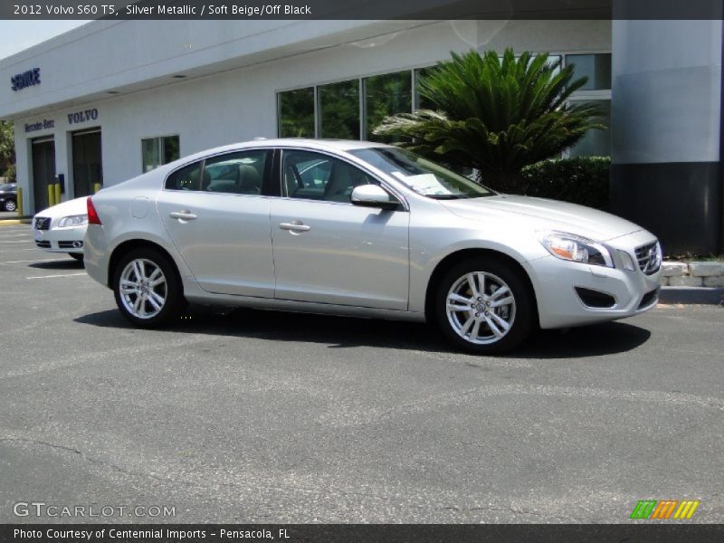 Silver Metallic / Soft Beige/Off Black 2012 Volvo S60 T5