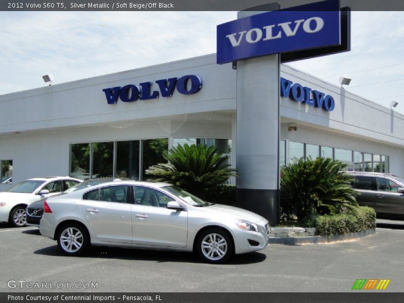 Silver Metallic / Soft Beige/Off Black 2012 Volvo S60 T5