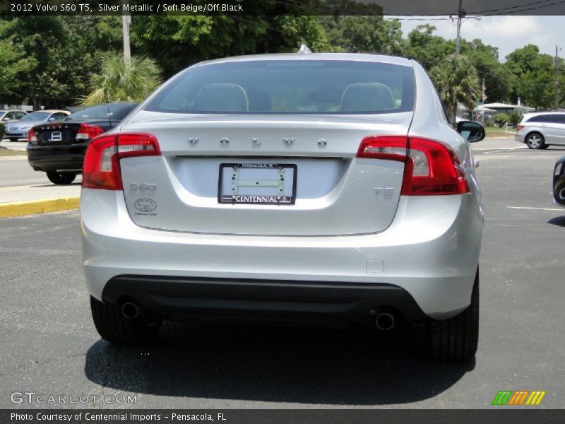 Silver Metallic / Soft Beige/Off Black 2012 Volvo S60 T5