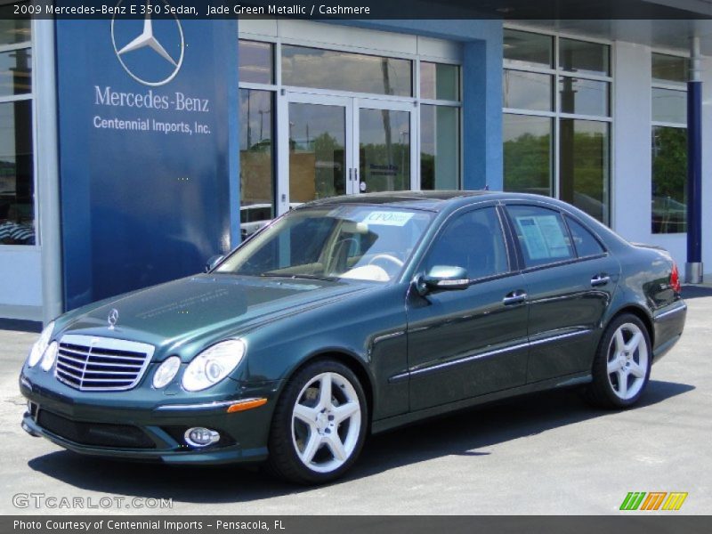 Jade Green Metallic / Cashmere 2009 Mercedes-Benz E 350 Sedan