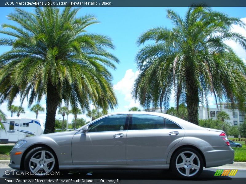 Pewter Metallic / Black 2008 Mercedes-Benz S 550 Sedan