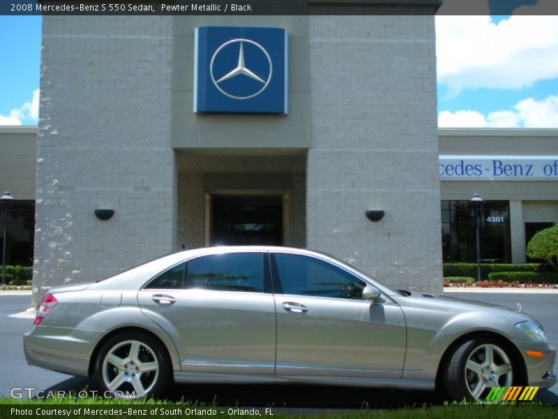 Pewter Metallic / Black 2008 Mercedes-Benz S 550 Sedan