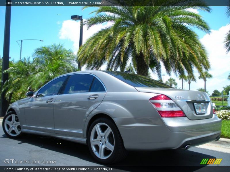 Pewter Metallic / Black 2008 Mercedes-Benz S 550 Sedan
