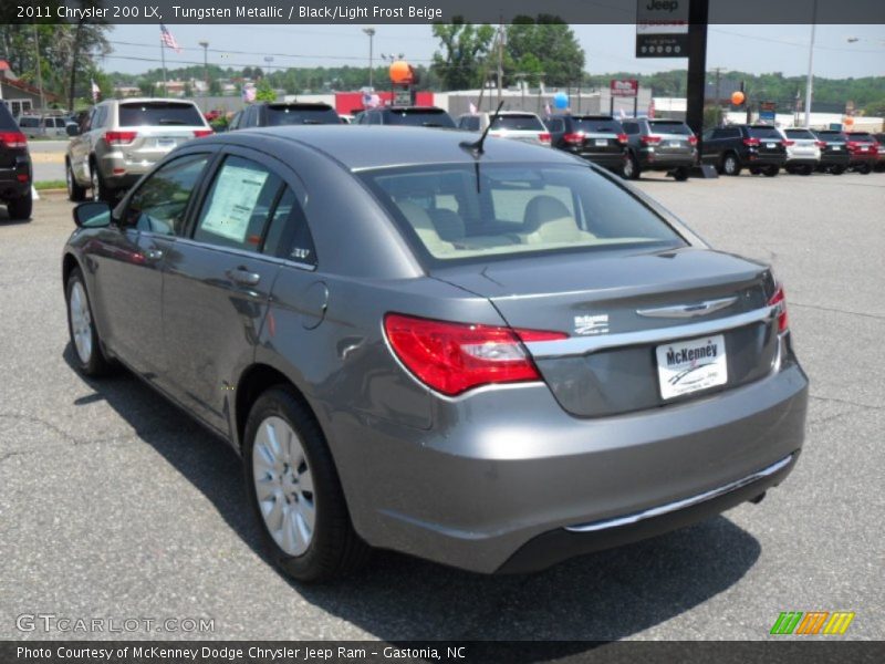 Tungsten Metallic / Black/Light Frost Beige 2011 Chrysler 200 LX