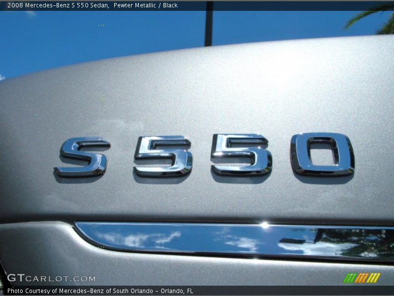 Pewter Metallic / Black 2008 Mercedes-Benz S 550 Sedan