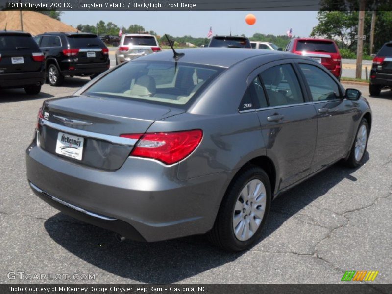 Tungsten Metallic / Black/Light Frost Beige 2011 Chrysler 200 LX