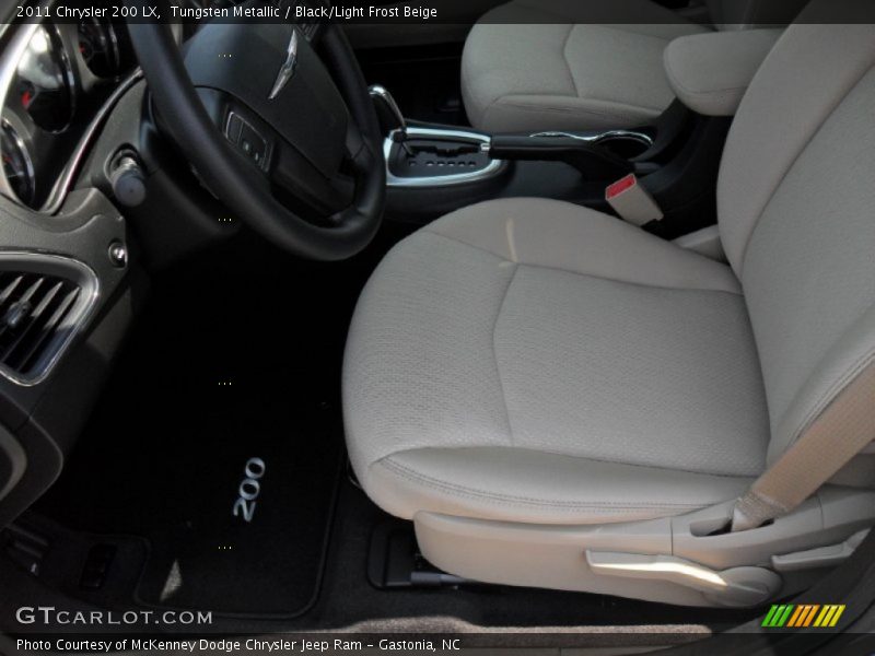 Tungsten Metallic / Black/Light Frost Beige 2011 Chrysler 200 LX