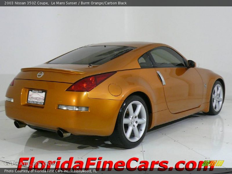 Le Mans Sunset / Burnt Orange/Carbon Black 2003 Nissan 350Z Coupe