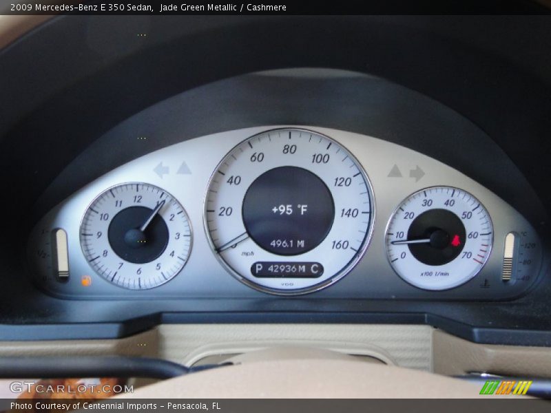 Jade Green Metallic / Cashmere 2009 Mercedes-Benz E 350 Sedan