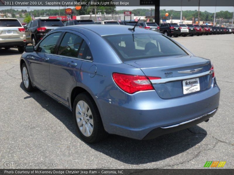 Sapphire Crystal Metallic / Black/Light Frost Beige 2011 Chrysler 200 LX