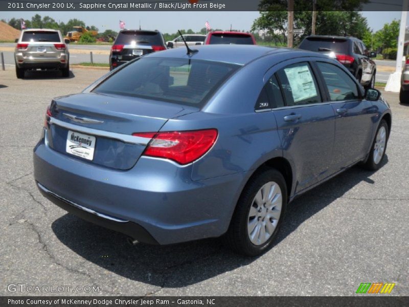 Sapphire Crystal Metallic / Black/Light Frost Beige 2011 Chrysler 200 LX