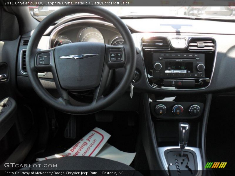 Sapphire Crystal Metallic / Black/Light Frost Beige 2011 Chrysler 200 LX