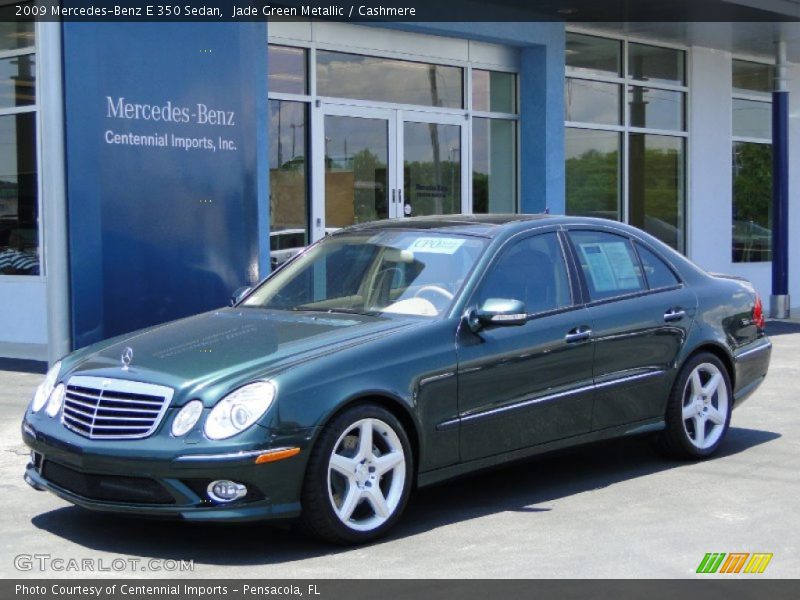 Jade Green Metallic / Cashmere 2009 Mercedes-Benz E 350 Sedan