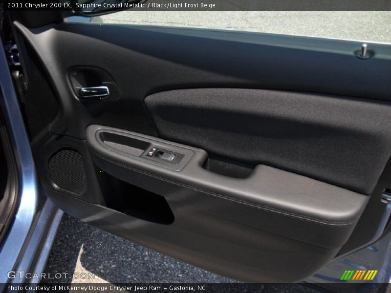 Sapphire Crystal Metallic / Black/Light Frost Beige 2011 Chrysler 200 LX