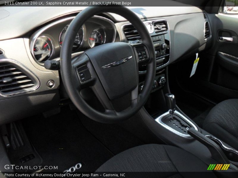 Sapphire Crystal Metallic / Black/Light Frost Beige 2011 Chrysler 200 LX