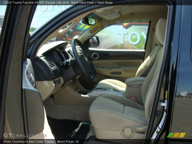 Black Sand Pearl / Sand Beige 2009 Toyota Tacoma V6 SR5 Double Cab 4x4