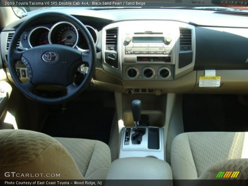 Black Sand Pearl / Sand Beige 2009 Toyota Tacoma V6 SR5 Double Cab 4x4