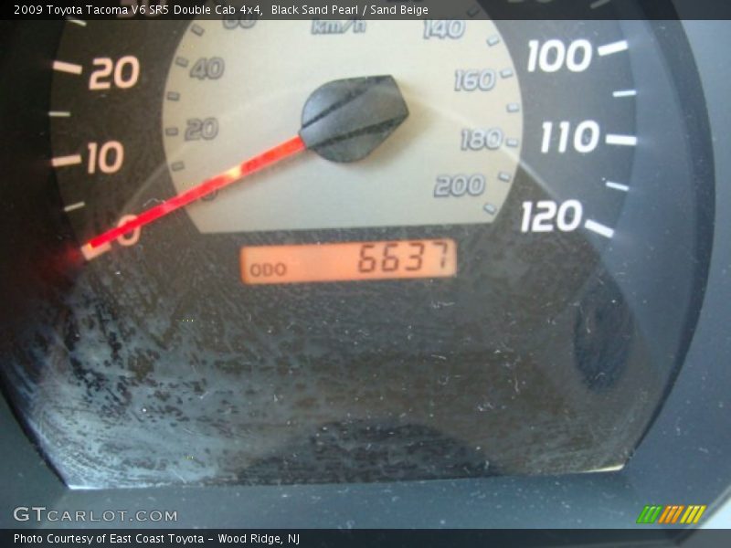 Black Sand Pearl / Sand Beige 2009 Toyota Tacoma V6 SR5 Double Cab 4x4