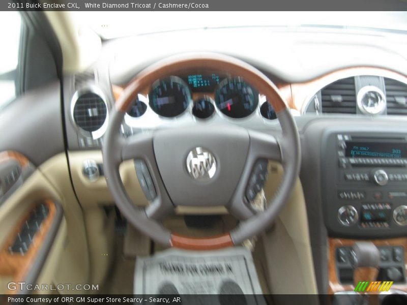 White Diamond Tricoat / Cashmere/Cocoa 2011 Buick Enclave CXL