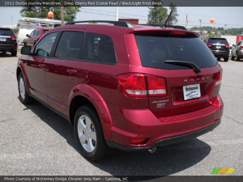Deep Cherry Red Crystal Pearl / Black/Light Frost Beige 2011 Dodge Journey Mainstreet
