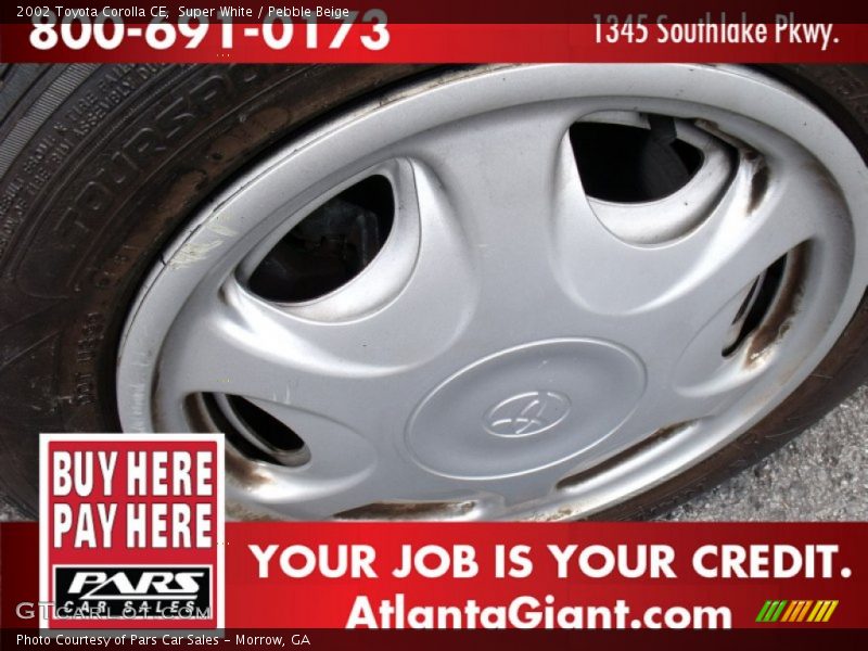 Super White / Pebble Beige 2002 Toyota Corolla CE
