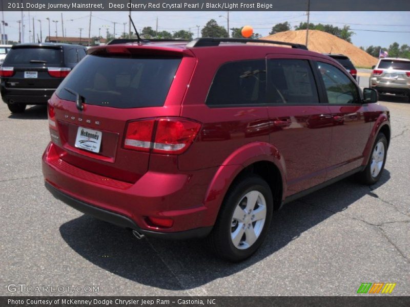 Deep Cherry Red Crystal Pearl / Black/Light Frost Beige 2011 Dodge Journey Mainstreet