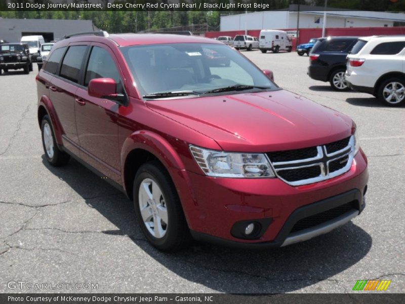 Deep Cherry Red Crystal Pearl / Black/Light Frost Beige 2011 Dodge Journey Mainstreet