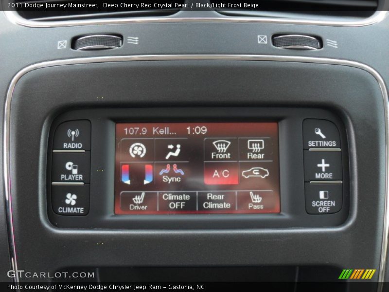 Deep Cherry Red Crystal Pearl / Black/Light Frost Beige 2011 Dodge Journey Mainstreet