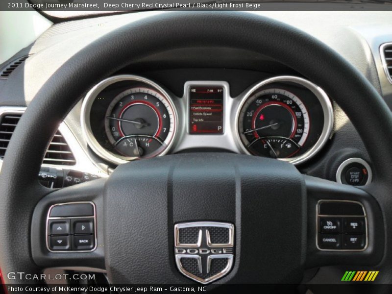 Deep Cherry Red Crystal Pearl / Black/Light Frost Beige 2011 Dodge Journey Mainstreet