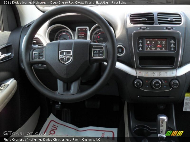 Deep Cherry Red Crystal Pearl / Black/Light Frost Beige 2011 Dodge Journey Mainstreet