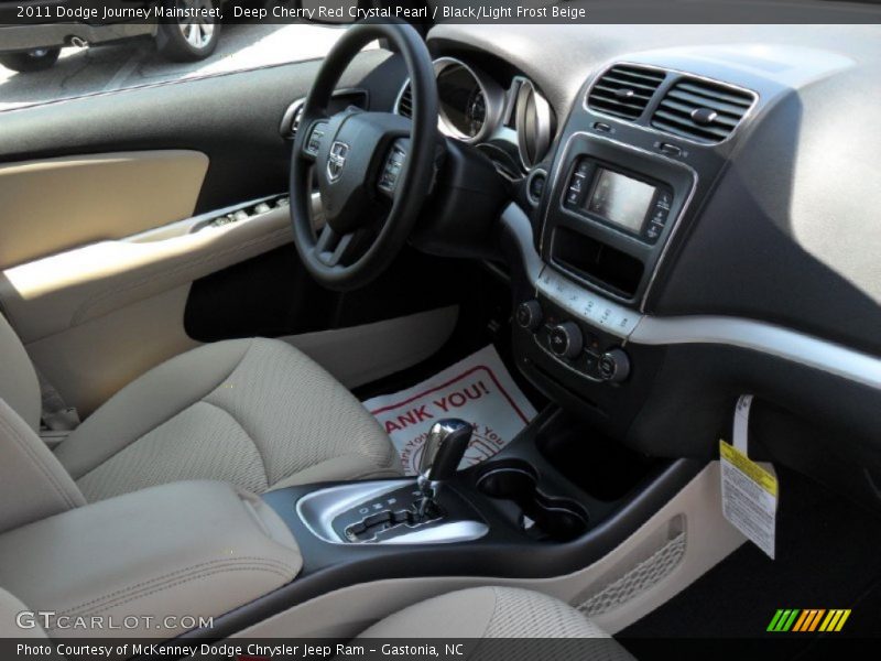 Deep Cherry Red Crystal Pearl / Black/Light Frost Beige 2011 Dodge Journey Mainstreet
