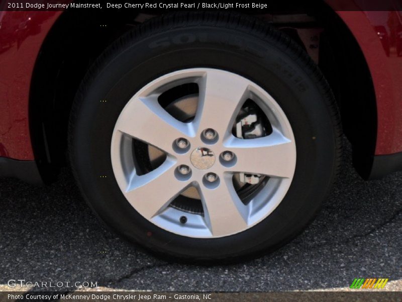 Deep Cherry Red Crystal Pearl / Black/Light Frost Beige 2011 Dodge Journey Mainstreet