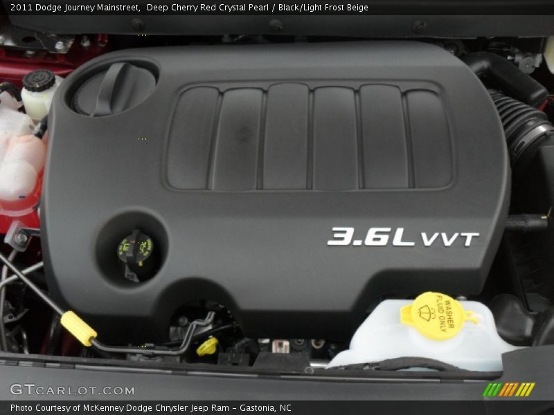 Deep Cherry Red Crystal Pearl / Black/Light Frost Beige 2011 Dodge Journey Mainstreet