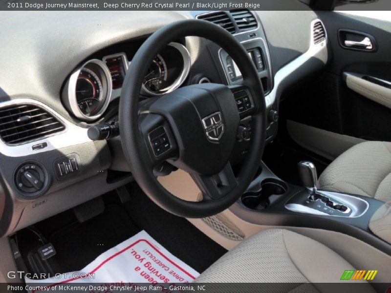 Deep Cherry Red Crystal Pearl / Black/Light Frost Beige 2011 Dodge Journey Mainstreet