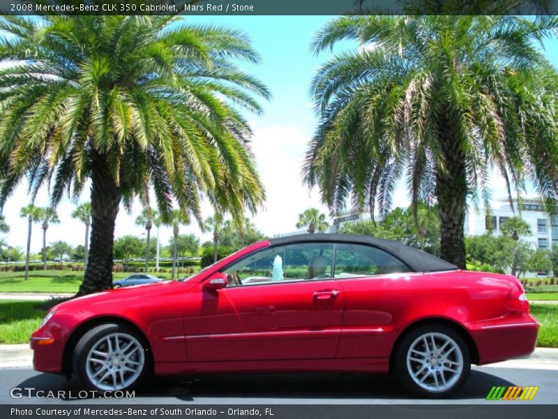 Mars Red / Stone 2008 Mercedes-Benz CLK 350 Cabriolet