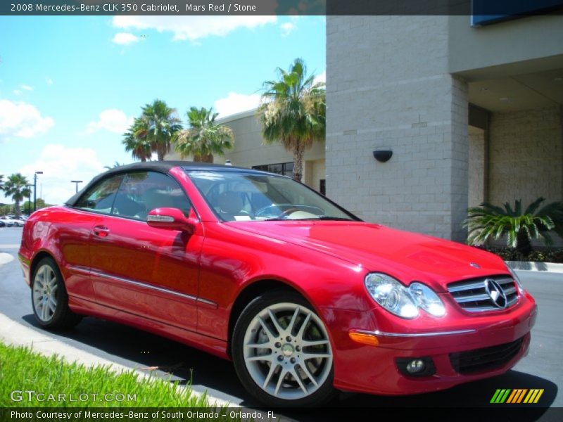 Mars Red / Stone 2008 Mercedes-Benz CLK 350 Cabriolet