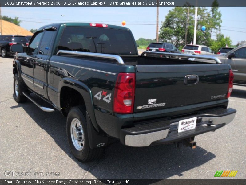Dark Green Metallic / Dark Charcoal 2003 Chevrolet Silverado 2500HD LS Extended Cab 4x4