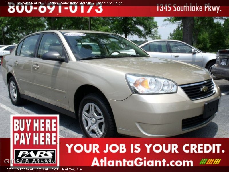 Sandstone Metallic / Cashmere Beige 2007 Chevrolet Malibu LS Sedan