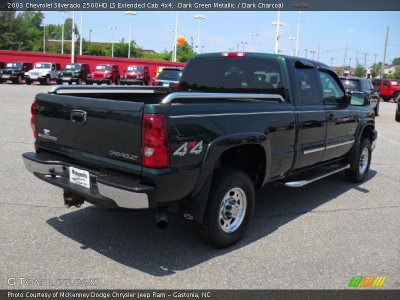 Dark Green Metallic / Dark Charcoal 2003 Chevrolet Silverado 2500HD LS Extended Cab 4x4