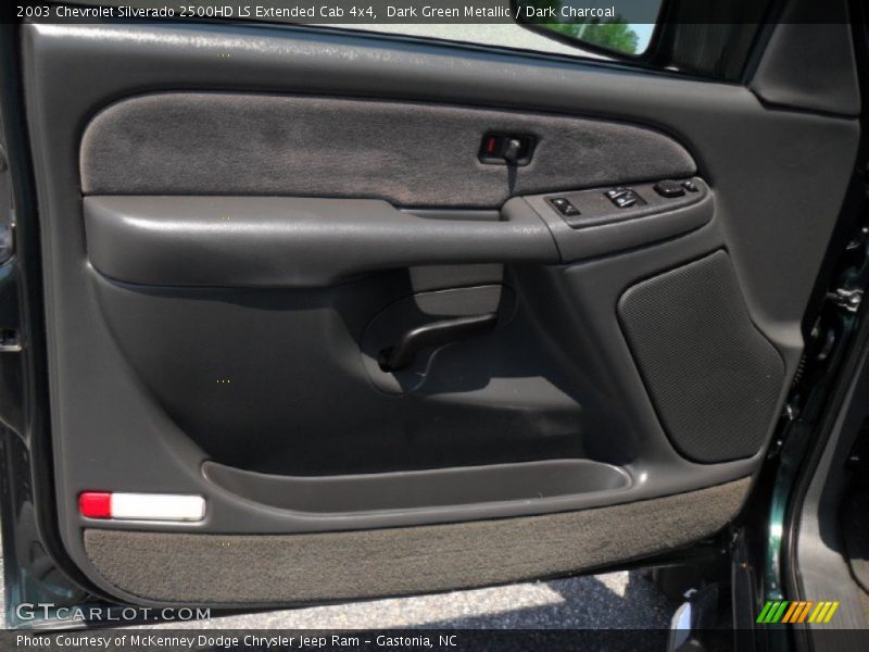 Dark Green Metallic / Dark Charcoal 2003 Chevrolet Silverado 2500HD LS Extended Cab 4x4