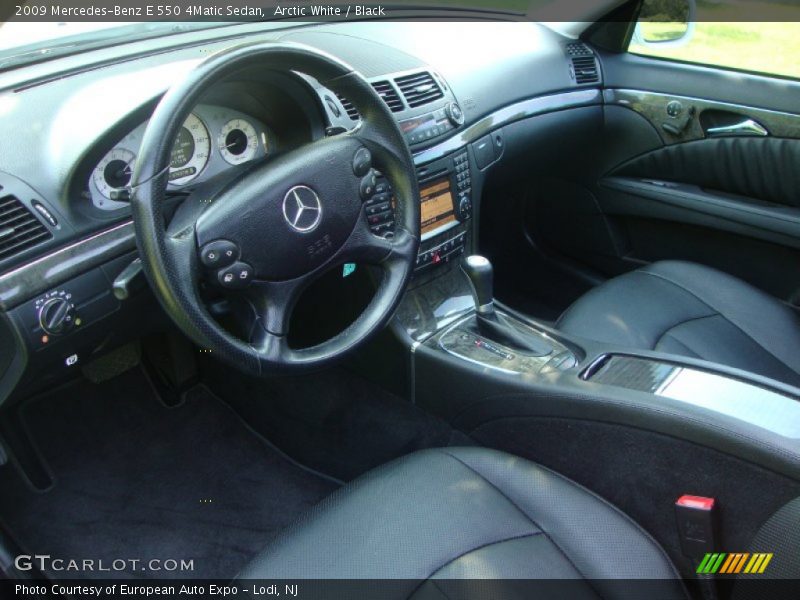 Arctic White / Black 2009 Mercedes-Benz E 550 4Matic Sedan